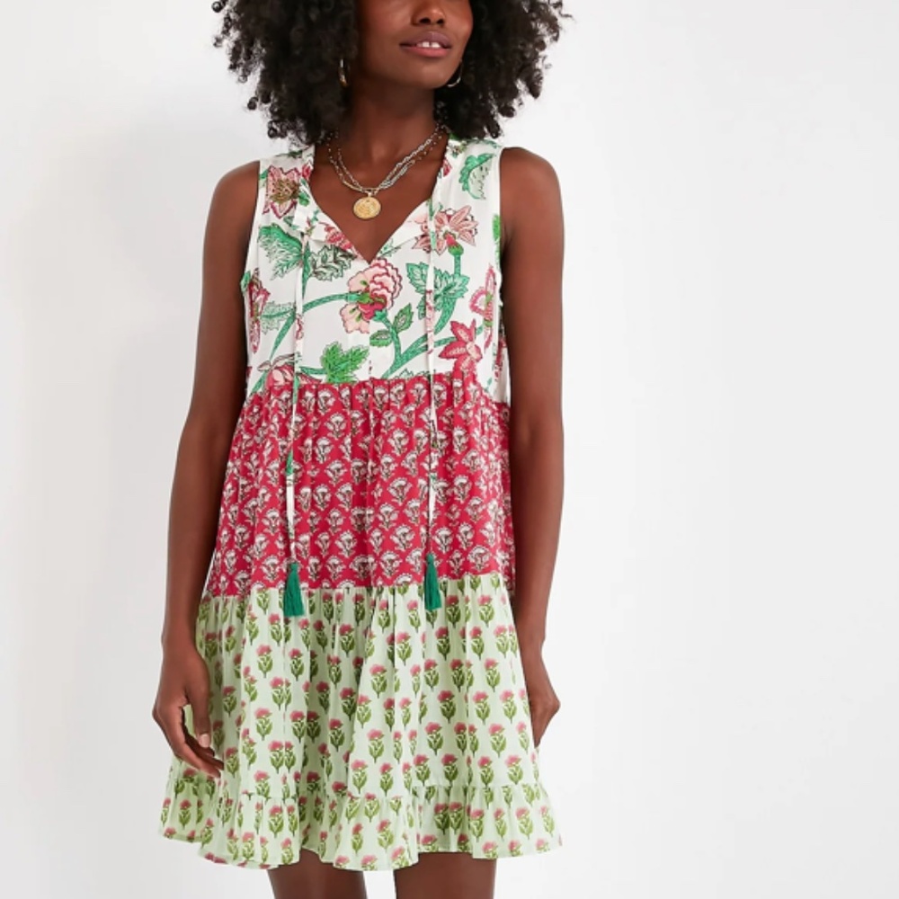Tuckernuck Watermelon Bloom Mini Salty Paloma Coverup - Like New- Size Large
